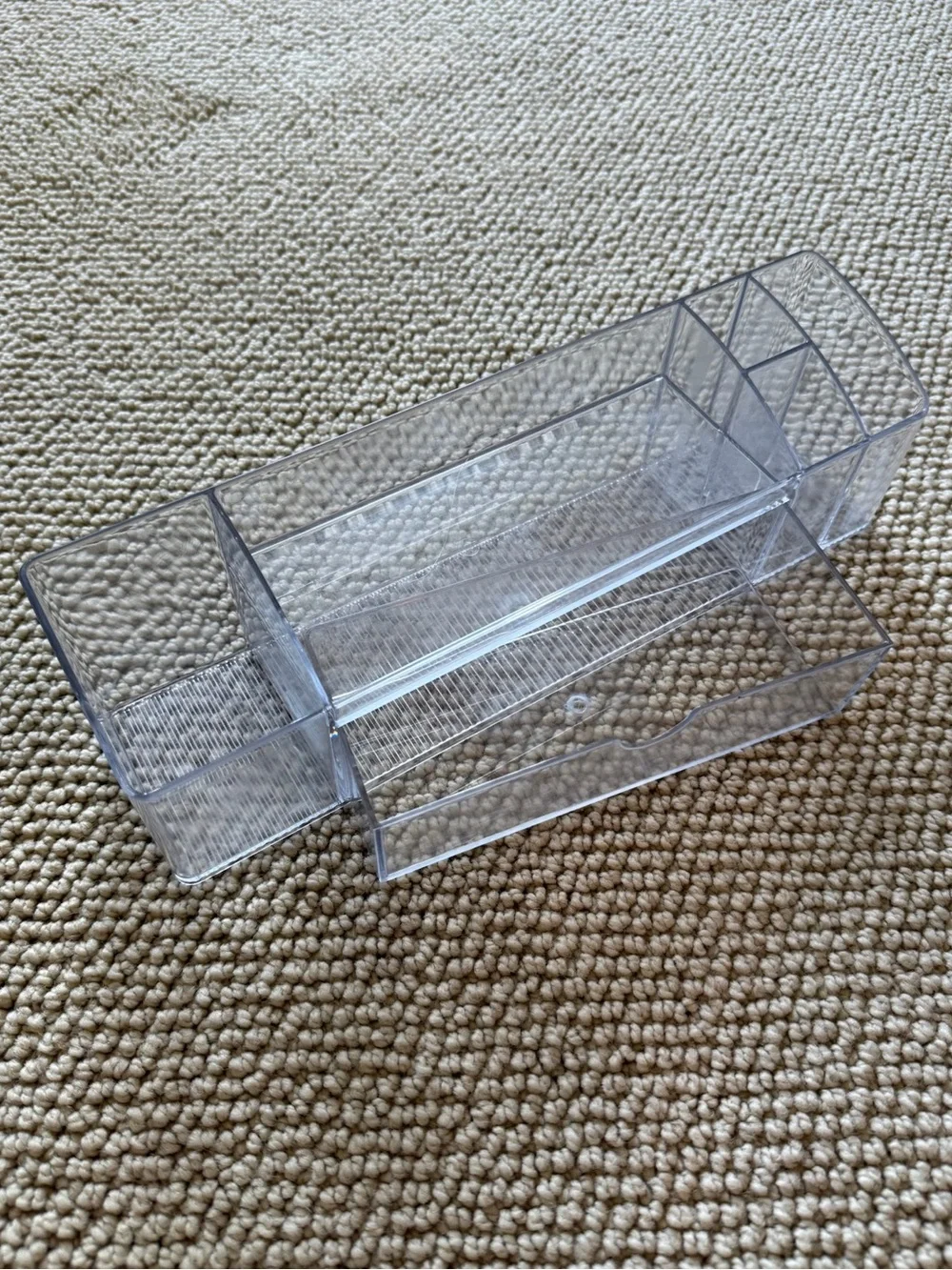 clear acrylic desk organizer with drawer - container store!
